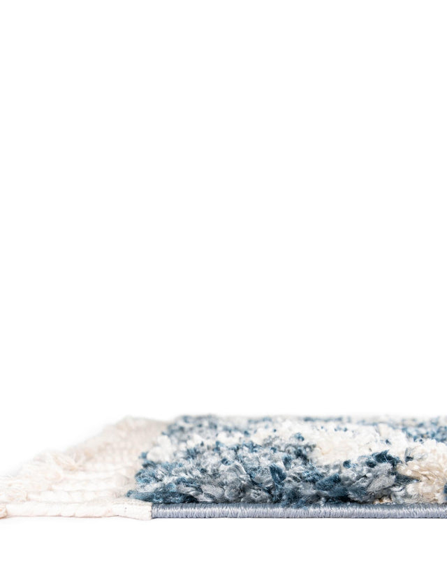 Blue 4' 1 x 6' 1 Hygge Shag Rectangle Area Rug Thick Soft Touch Fluffy & Plush Shaggy Pile 100% Polypropylene With Jute Backing Modern Carpet for Sale at Rug Engine