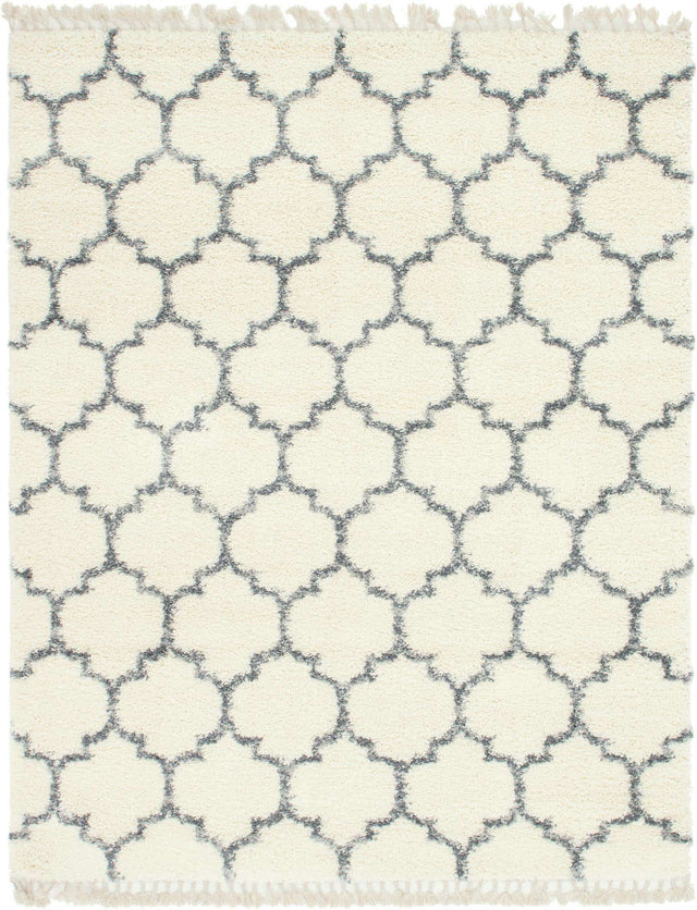 Ivory 8' x 10' Hygge Shag Rectangle Area Rug Thick Soft Touch Fluffy & Plush Shaggy Pile 100% Polypropylene With Jute Backing Modern Carpet for Sale at Rug Engine