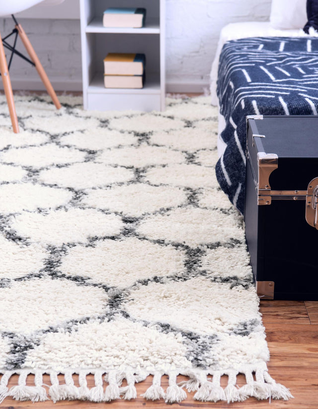 Ivory 8' x 10' Hygge Shag Rectangle Area Rug Thick Soft Touch Fluffy & Plush Shaggy Pile 100% Polypropylene With Jute Backing Modern Carpet for Sale at Rug Engine