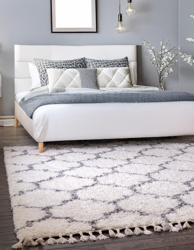 Ivory 8' x 8' Hygge Shag Square Area Rug Thick Soft Touch Fluffy & Plush Shaggy Pile 100% Polypropylene With Jute Backing Modern Carpet for Sale at Rug Engine