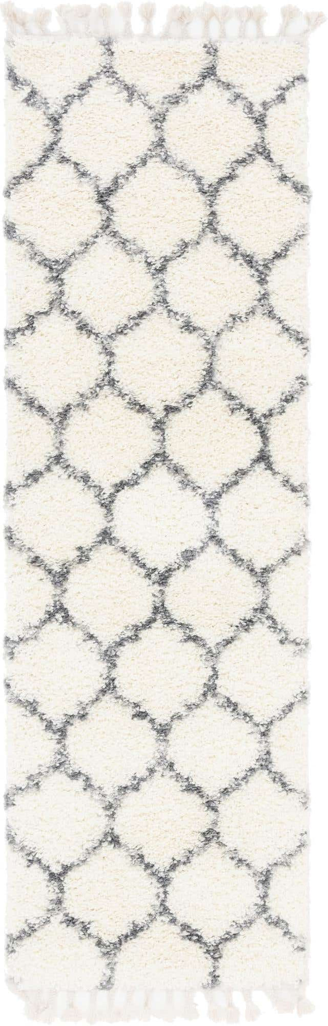 Ivory 2' 7 x 8' 2 Hygge Shag Runner Area Rug Thick Soft Touch Fluffy & Plush Shaggy Pile 100% Polypropylene With Jute Backing Modern Carpet for Sale at Rug Engine