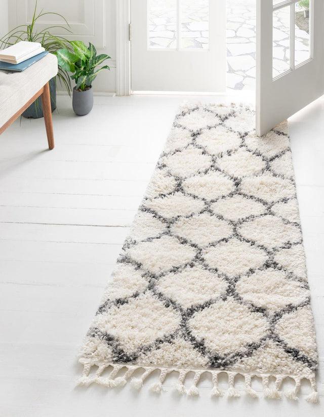 Ivory 2' 2 x 6' 1 Hygge Shag Runner Area Rug Thick Soft Touch Fluffy & Plush Shaggy Pile 100% Polypropylene With Jute Backing Modern Carpet for Sale at Rug Engine