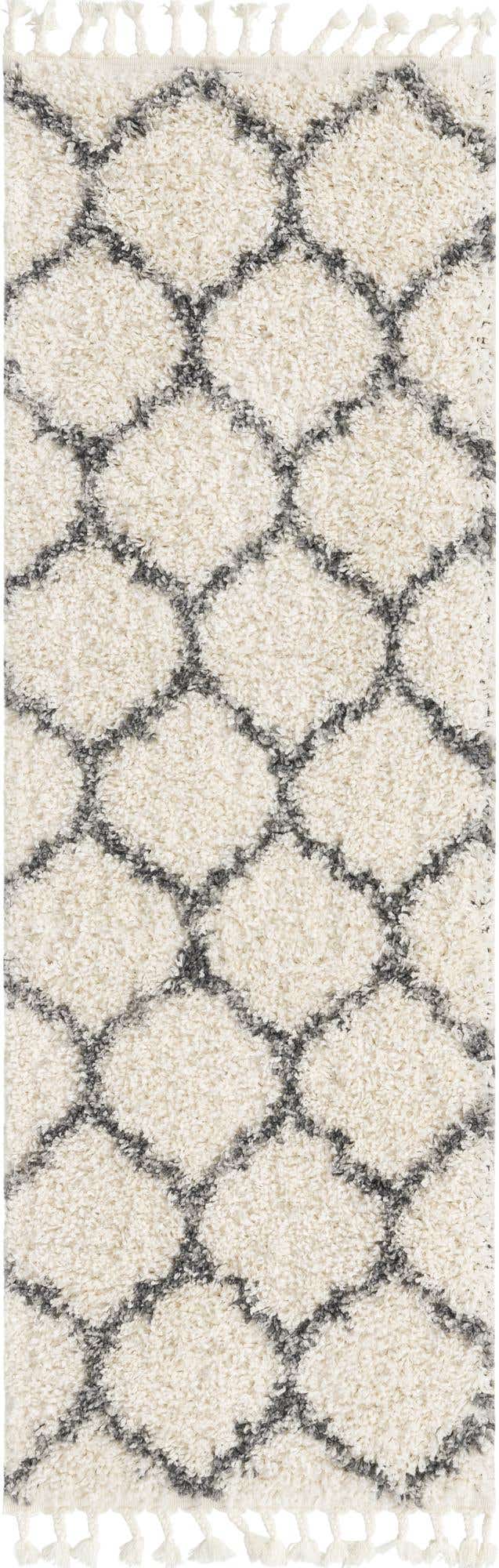 Ivory 2' 2 x 6' 1 Hygge Shag Runner Area Rug Thick Soft Touch Fluffy & Plush Shaggy Pile 100% Polypropylene With Jute Backing Modern Carpet for Sale at Rug Engine