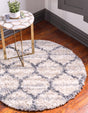 Beige 5' x 5' Hygge Shag Round Area Rug Thick Soft Touch Fluffy & Plush Shaggy Pile 100% Polypropylene With Jute Backing Modern Carpet for Sale at Rug Engine