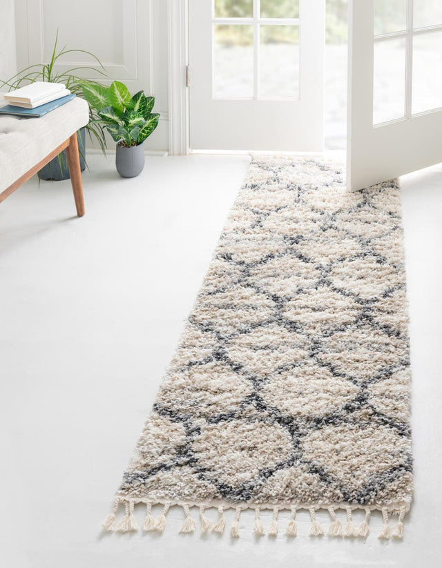 Beige 2' 7 x 8' 2 Hygge Shag Runner Area Rug Thick Soft Touch Fluffy & Plush Shaggy Pile 100% Polypropylene With Jute Backing Modern Carpet for Sale at Rug Engine