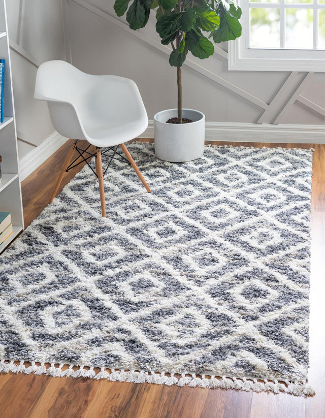 Gray 5' 1 x 8' Hygge Shag Rectangle Area Rug Thick Soft Touch Fluffy & Plush Shaggy Pile 100% Polypropylene With Jute Backing Modern Carpet for Sale at Rug Engine