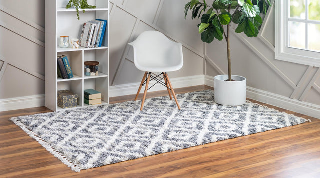 Gray 8' x 10' Hygge Shag Rectangle Area Rug Thick Soft Touch Fluffy & Plush Shaggy Pile 100% Polypropylene With Jute Backing Modern Carpet for Sale at Rug Engine