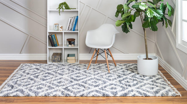 Gray 5' 1 x 8' Hygge Shag Rectangle Area Rug Thick Soft Touch Fluffy & Plush Shaggy Pile 100% Polypropylene With Jute Backing Modern Carpet for Sale at Rug Engine