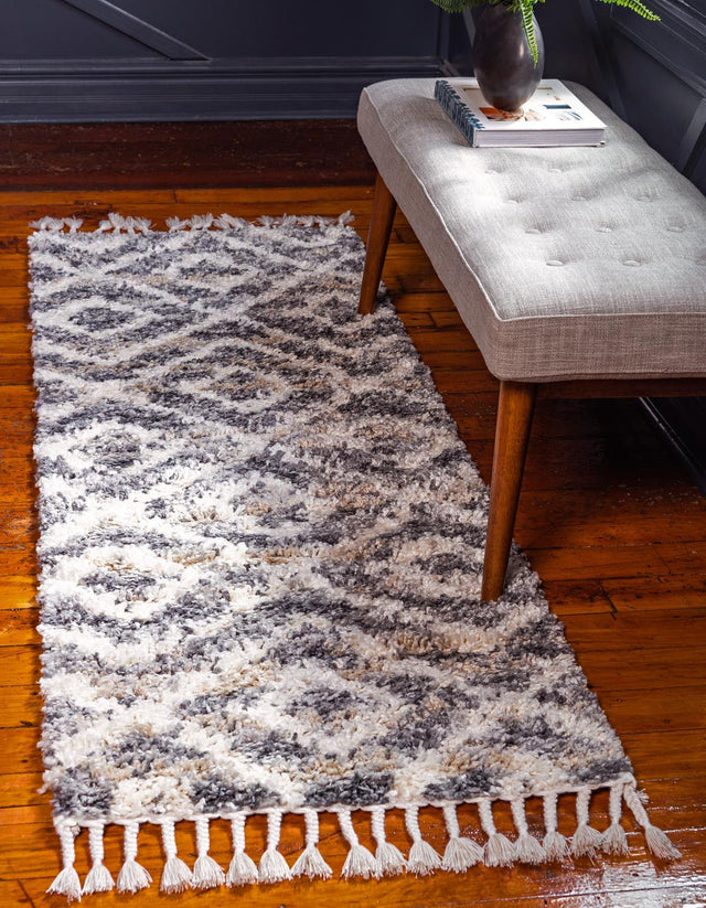Gray 2' 2 x 6' 1 Hygge Shag Runner Area Rug Thick Soft Touch Fluffy & Plush Shaggy Pile 100% Polypropylene With Jute Backing Modern Carpet for Sale at Rug Engine