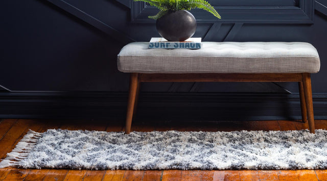 Gray 2' 7 x 8' 2 Hygge Shag Runner Area Rug Thick Soft Touch Fluffy & Plush Shaggy Pile 100% Polypropylene With Jute Backing Modern Carpet for Sale at Rug Engine