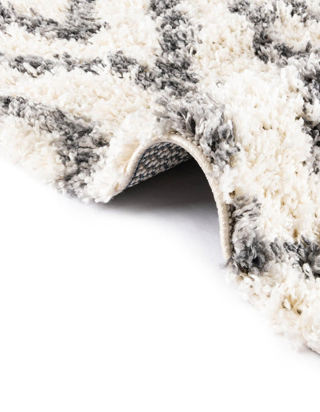 Ivory 5' x 5' Hygge Shag Round Area Rug Thick Soft Touch Fluffy & Plush Shaggy Pile 100% Polypropylene With Jute Backing Modern Carpet for Sale at Rug Engine