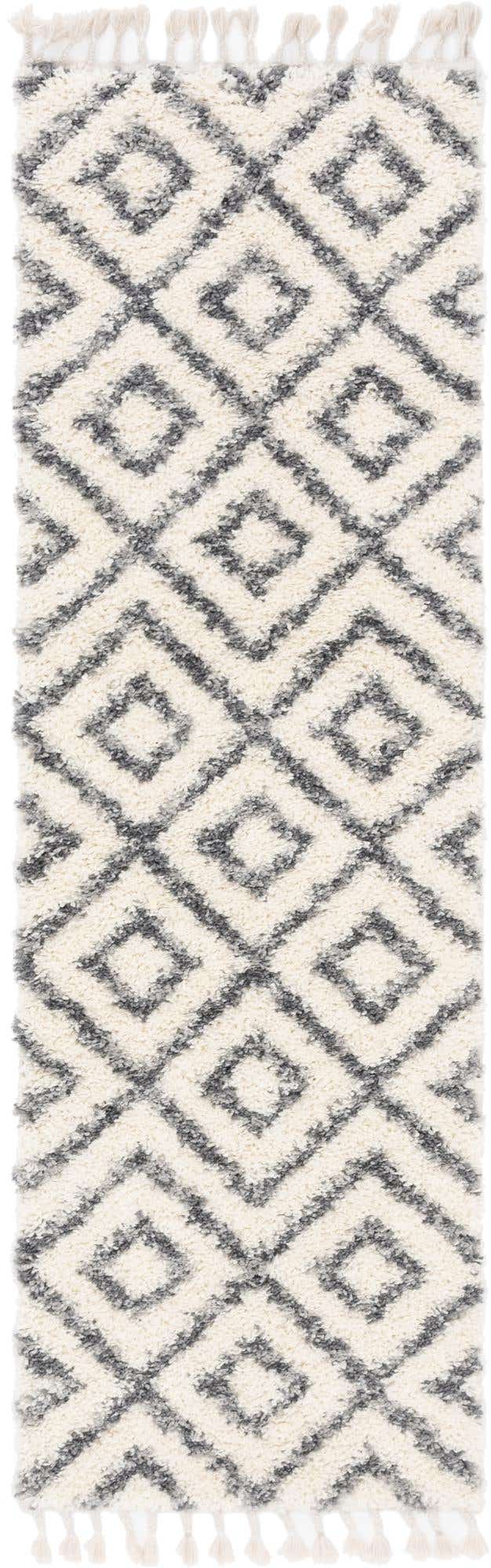 Ivory 2' 7 x 8' 2 Hygge Shag Runner Area Rug Thick Soft Touch Fluffy & Plush Shaggy Pile 100% Polypropylene With Jute Backing Modern Carpet for Sale at Rug Engine