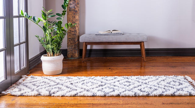 Ivory 2' 7 x 8' 2 Hygge Shag Runner Area Rug Thick Soft Touch Fluffy & Plush Shaggy Pile 100% Polypropylene With Jute Backing Modern Carpet for Sale at Rug Engine