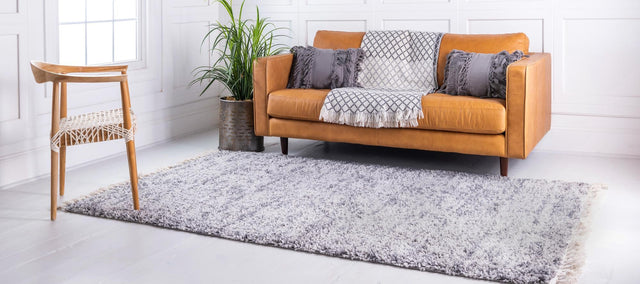 Gray 8' x 10' Hygge Shag Rectangle Area Rug Thick Soft Touch Fluffy & Plush Shaggy Pile 100% Polypropylene With Jute Backing Modern Carpet for Sale at Rug Engine