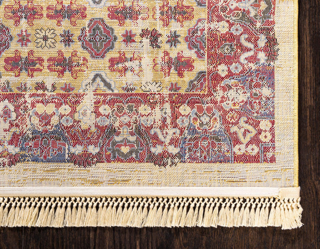 Beige 9' x 12' District Rectangle Area Rug 100% Polypropylene Easy Clean Stain Resistant Traditional Pattern Classic Carpet for Indoor Dining Living Office for Sale at Rug Engine