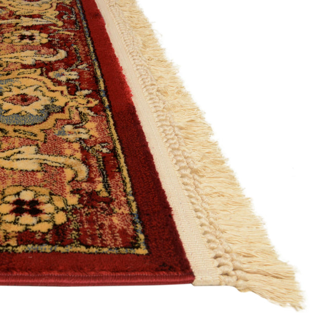 Red 3' 3 x 5' 3 District Rectangle Area Rug 100% Polypropylene Easy Clean Stain Resistant Traditional Pattern Classic Carpet for Indoor Dining Living Office for Sale at Rug Engine