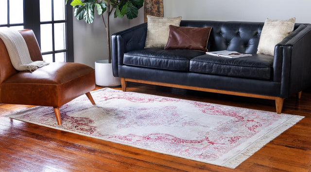 Cream 5' 1 x 7' 5 Qom Bamboo Silk Rectangle Area Rug 100% Bamboo Silk with Cotton Backing Luxury Traditional Design Carpet for Interior Design for Sale at Rug Engine