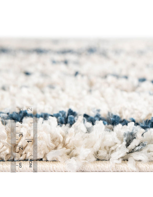 Blue 4' 1 x 6' 1 Hygge Shag Rectangle Area Rug Thick Soft Touch Fluffy & Plush Shaggy Pile 100% Polypropylene With Jute Backing Modern Carpet for Sale at Rug Engine