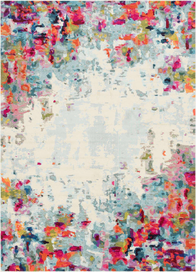 Multicolor 9' 10 x 13' 1 Chromatic Rectangle Area Rug 100% Polypropylene With Cotton Backing Abstract Modern Colorful Carpet Mat for Home Decor & Interior Design for Sale at Rug Engine