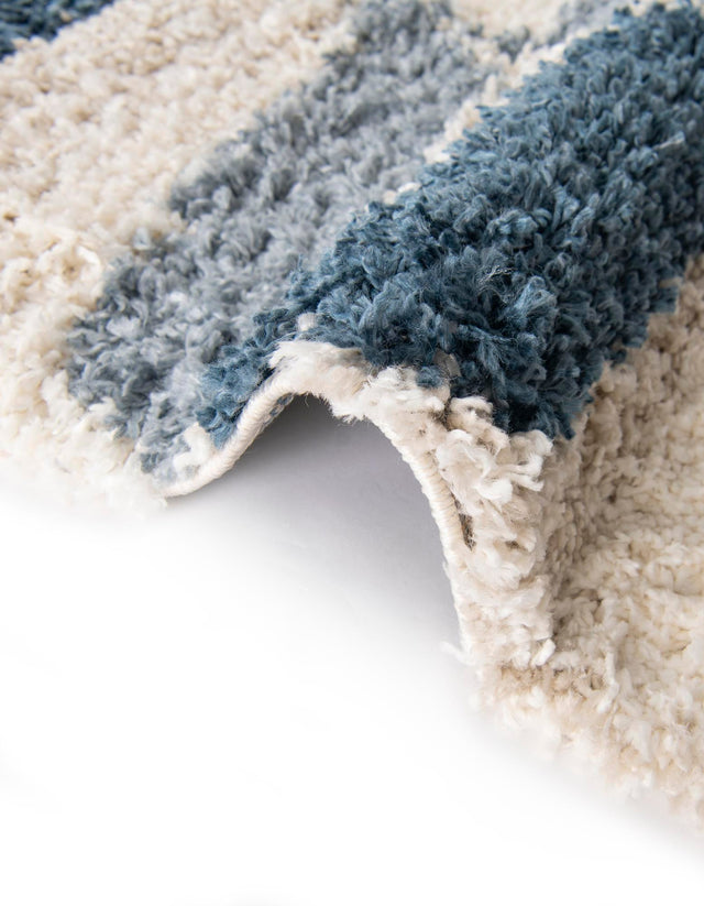 Blue 2' 2 x 6' Hygge Shag Runner Area Rug Thick Soft Touch Fluffy & Plush Shaggy Pile 100% Polypropylene With Jute Backing Modern Carpet for Sale at Rug Engine