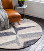 Gray 3' 3 x 3' 3 Hygge Shag Round Area Rug Thick Soft Touch Fluffy & Plush Shaggy Pile 100% Polypropylene With Jute Backing Modern Carpet for Sale at Rug Engine