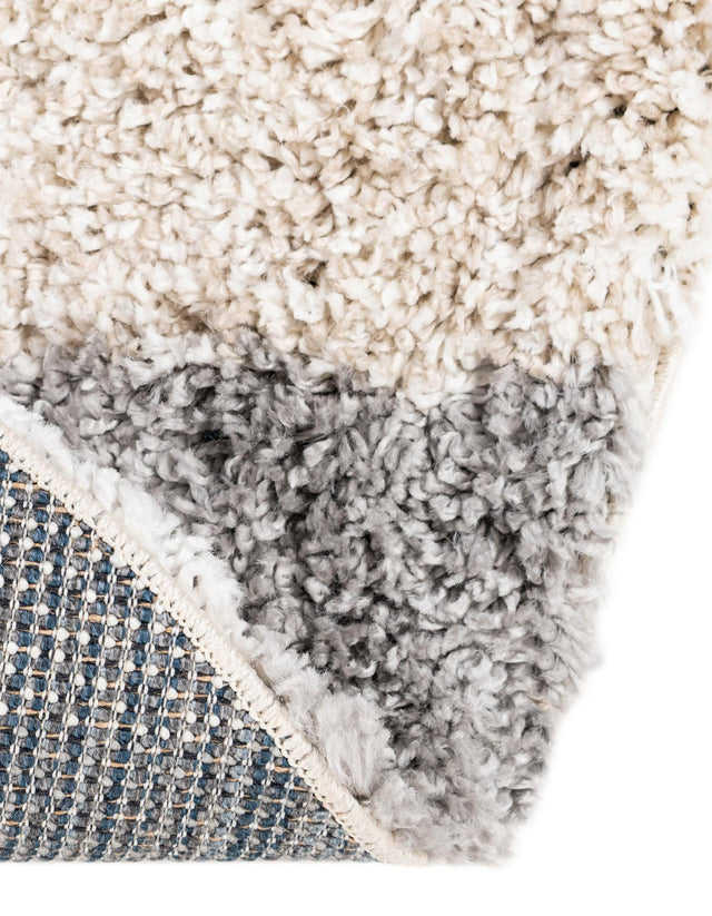 Gray 5' x 5' Hygge Shag Round Area Rug Thick Soft Touch Fluffy & Plush Shaggy Pile 100% Polypropylene With Jute Backing Modern Carpet for Sale at Rug Engine