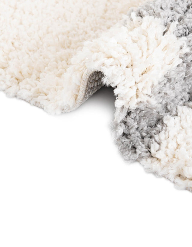 Ivory 5' x 5' Hygge Shag Round Area Rug Thick Soft Touch Fluffy & Plush Shaggy Pile 100% Polypropylene With Jute Backing Modern Carpet for Sale at Rug Engine