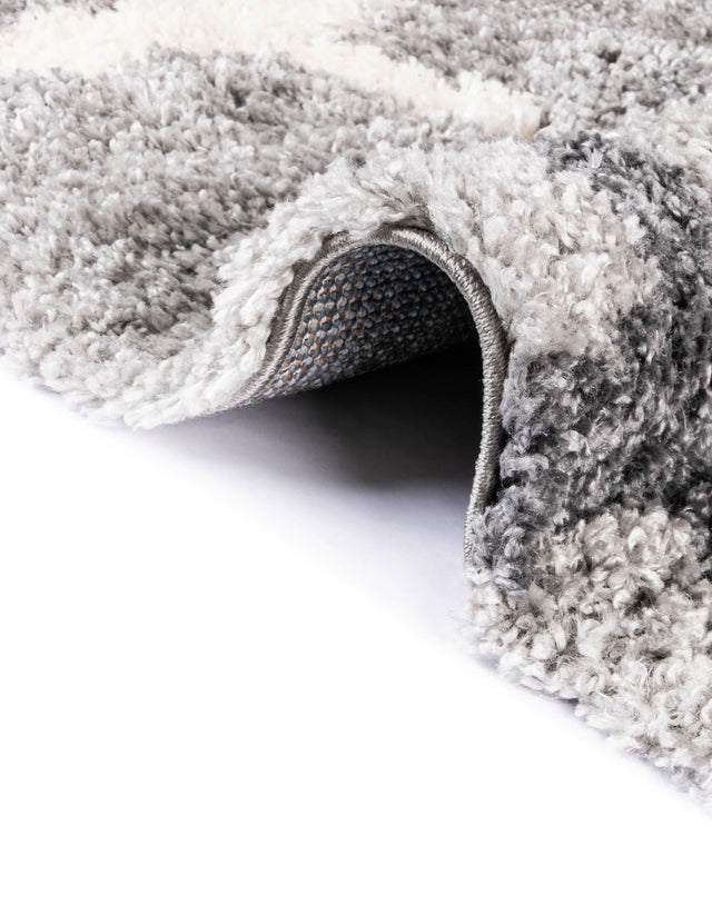 Light Gray 3' 3 x 3' 3 Hygge Shag Round Area Rug Thick Soft Touch Fluffy & Plush Shaggy Pile 100% Polypropylene With Jute Backing Modern Carpet for Sale at Rug Engine