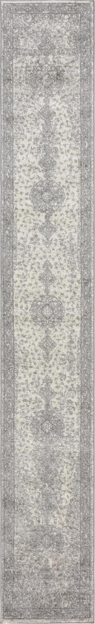 Gray 2' x 13' 1 Bromley Runner Area Rug 100% Polypropylene With Cotton Backing Vintage Distressed Colorful Traditional Carpet for Living Dining Rooms Offices for Sale at Rug Engine