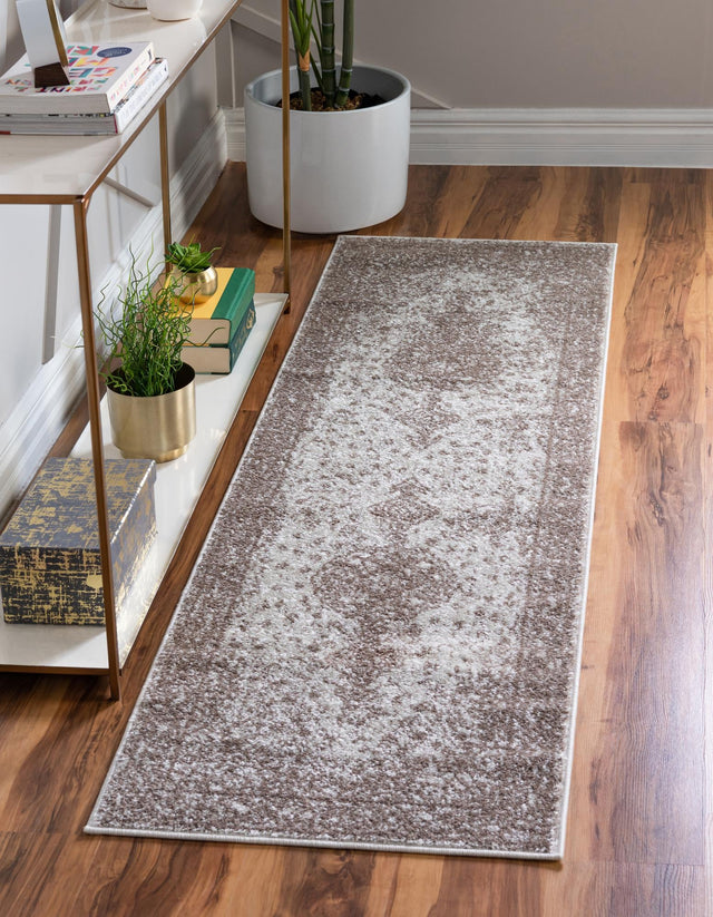 Light Brown 2' x 8' 8 Bromley Runner Area Rug 100% Polypropylene With Cotton Backing Vintage Distressed Colorful Traditional Carpet for Living Dining Rooms Offices for Sale at Rug Engine