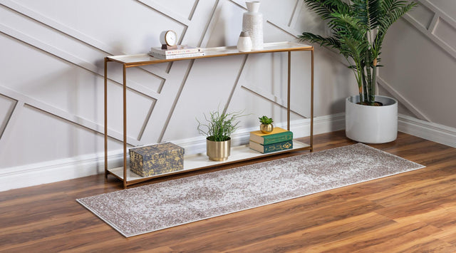 Light Brown 2' x 6' 9 Bromley Runner Area Rug 100% Polypropylene With Cotton Backing Vintage Distressed Colorful Traditional Carpet for Living Dining Rooms Offices for Sale at Rug Engine