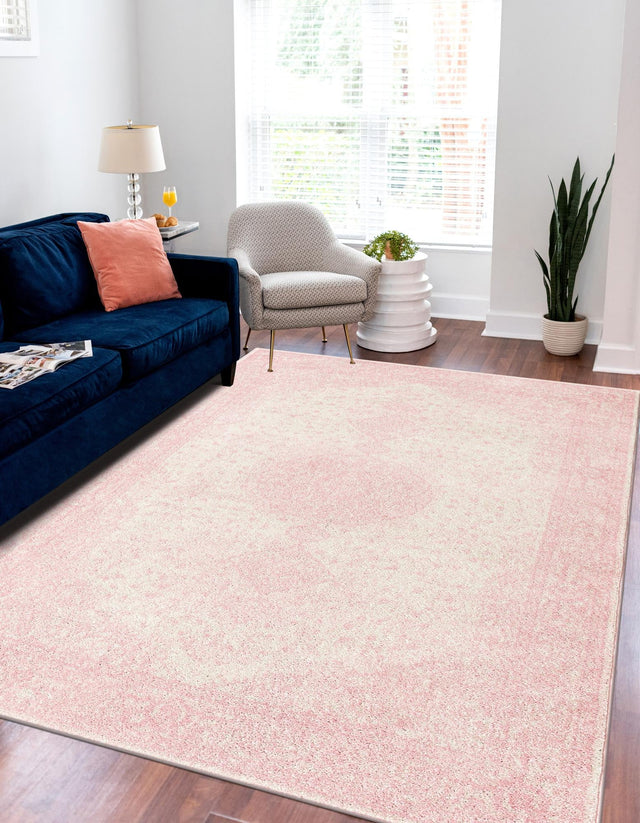 Pink 2' x 3' 1 Bromley Rectangle Area Rug 100% Polypropylene With Cotton Backing Vintage Distressed Colorful Traditional Carpet for Living Dining Rooms Offices for Sale at Rug Engine
