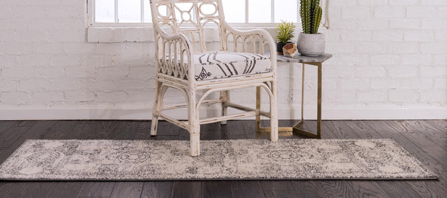 Ivory 2' x 8' 8 Bromley Runner Area Rug 100% Polypropylene With Cotton Backing Vintage Distressed Colorful Traditional Carpet for Living Dining Rooms Offices for Sale at Rug Engine