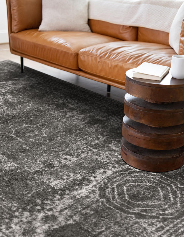 Dark Gray 9' x 12' Bromley Rectangle Area Rug 100% Polypropylene With Cotton Backing Vintage Distressed Colorful Traditional Carpet for Living Dining Rooms Offices for Sale at Rug Engine