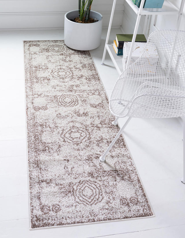 Light Brown 2' x 13' 1 Bromley Runner Area Rug 100% Polypropylene With Cotton Backing Vintage Distressed Colorful Traditional Carpet for Living Dining Rooms Offices for Sale at Rug Engine