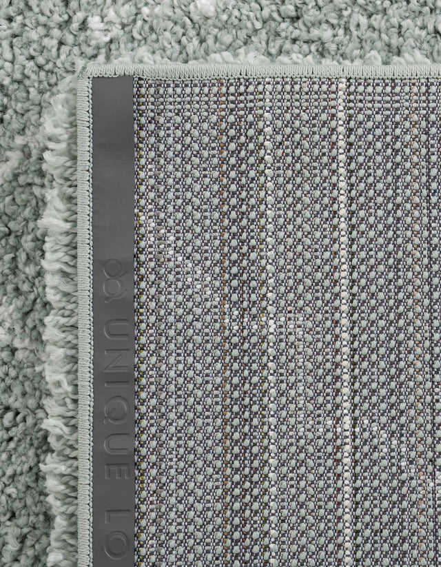 Light Green 2' 7 x 6' 1 Rabat Shag Runner Area Rug Thick Soft Touch Fluffy & Plush Shaggy Pile Durable Geometric Carpet for Luxury Interior Design for Sale at Rug Engine