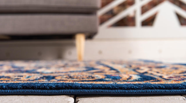 Navy Blue 4' 5 x 4' 5 Dorchester Square Area Rug 100% Polypropylene With Cotton Foundation Carpet for Living, Dining, Office, Bedrooms for Sale at Rug Engine