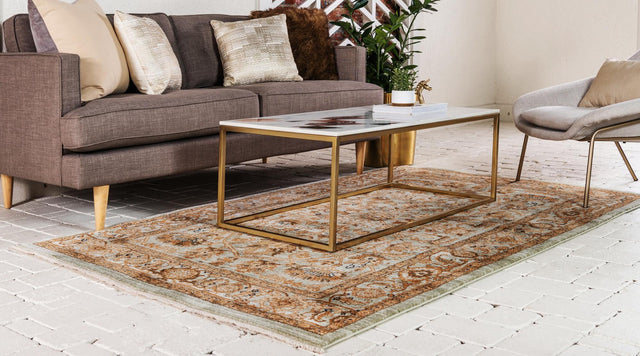 Light Green 4' 1 x 6' 1 Dorchester Rectangle Area Rug 100% Polypropylene With Cotton Foundation Carpet for Living, Dining, Office, Bedrooms for Sale at Rug Engine