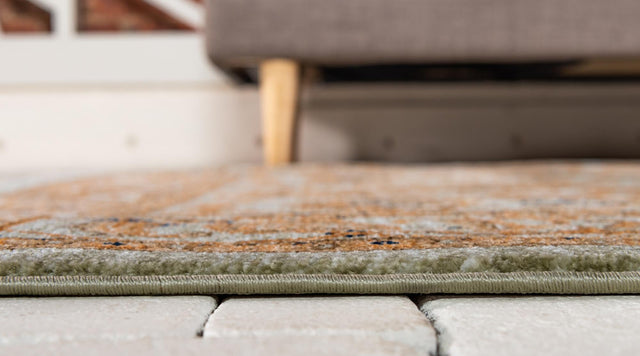 Light Green 4' 1 x 6' 1 Dorchester Rectangle Area Rug 100% Polypropylene With Cotton Foundation Carpet for Living, Dining, Office, Bedrooms for Sale at Rug Engine