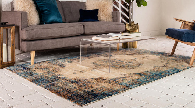 Beige 4' 1 x 6' 1 Dorchester Rectangle Area Rug 100% Polypropylene With Cotton Foundation Carpet for Living, Dining, Office, Bedrooms for Sale at Rug Engine