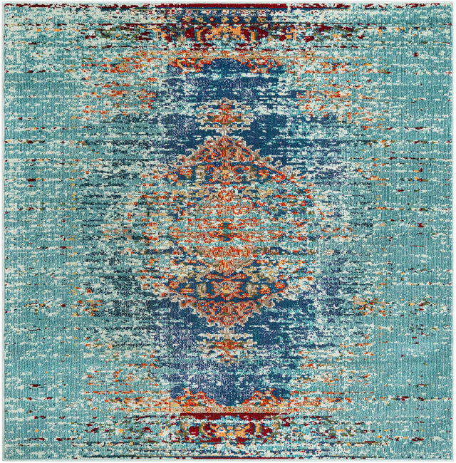 Turquoise 6' 1 x 6' 1 Vita Square Area Rug