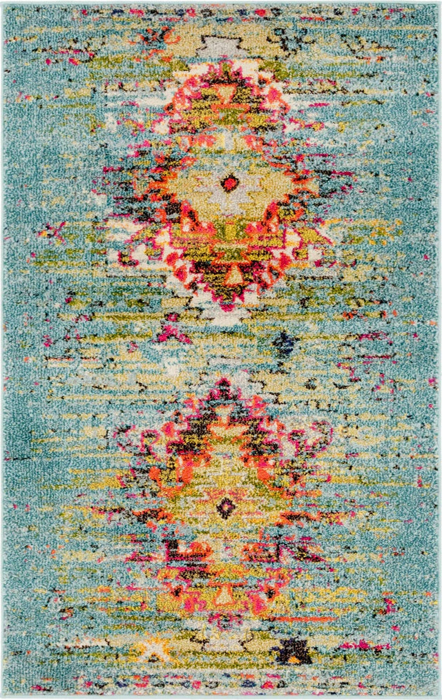 Turquoise 3' 3 x 5' 3 Vita Rectangle Area Rug