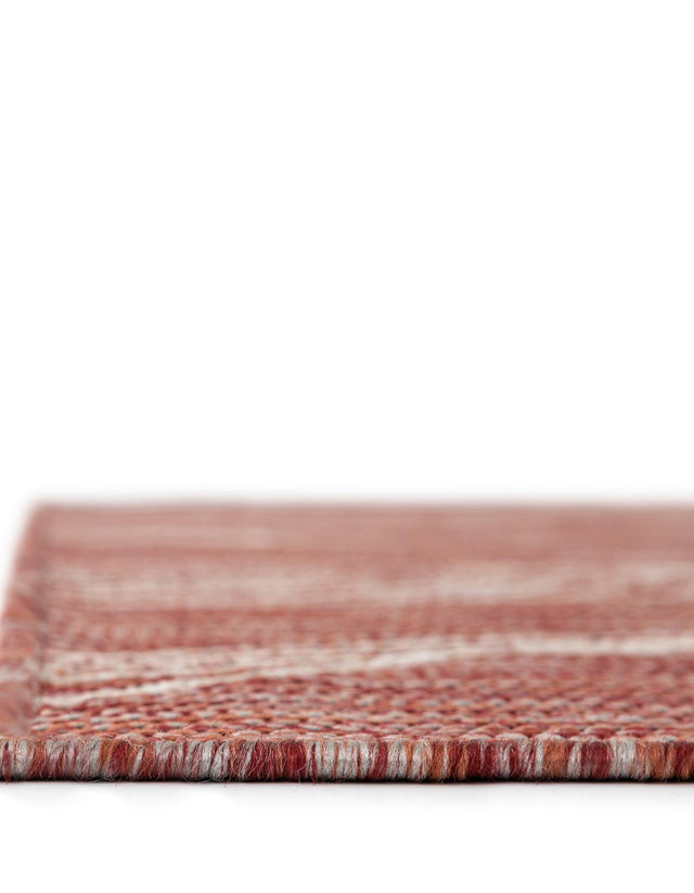 Rust Red 7' 1 x 10' Outdoor Botanical Rectangle Area Rug Weather Resistant for Patio, Deck, Terrace, Balcony, Porch Polypropylene Garden Floral Tropical Carpet for Sale at Rug Engine