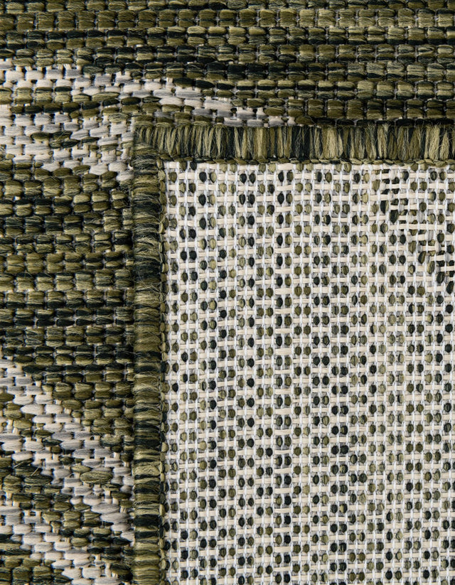 Green 7' 10 x 10' Outdoor Botanical Rectangle Area Rug Weather Resistant for Patio, Deck, Terrace, Balcony, Porch Polypropylene Garden Floral Tropical Carpet for Sale at Rug Engine