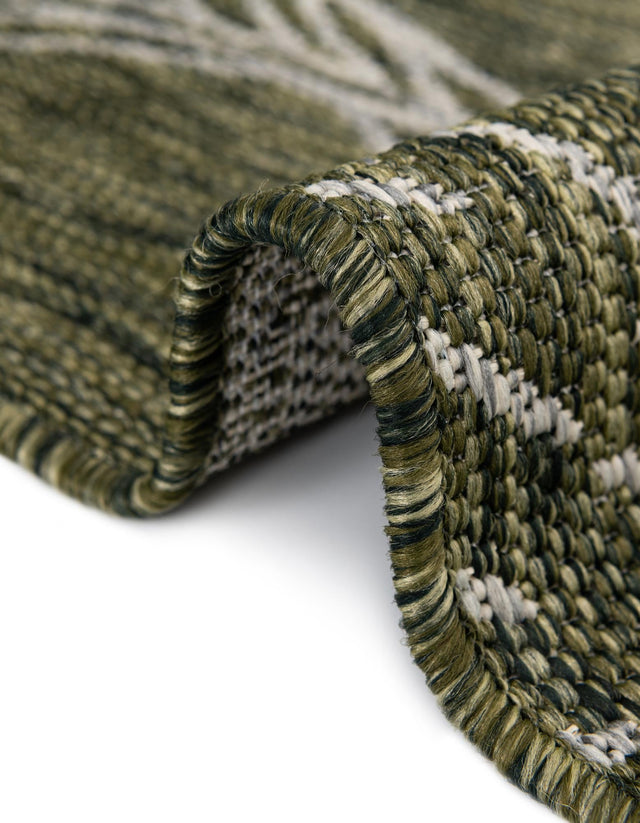 Green 7' 10 x 10' Outdoor Botanical Rectangle Area Rug Weather Resistant for Patio, Deck, Terrace, Balcony, Porch Polypropylene Garden Floral Tropical Carpet for Sale at Rug Engine