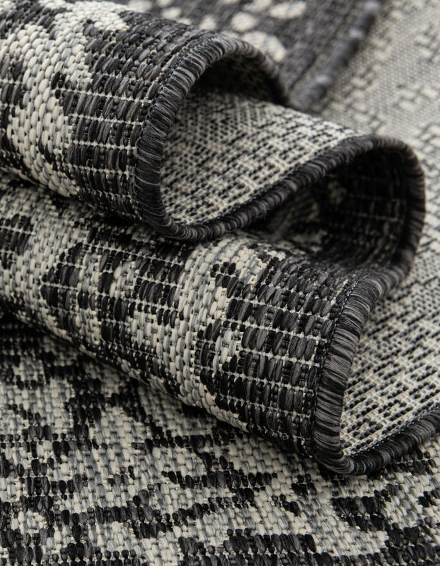 Charcoal Gray 7' 10 x 10' Outdoor Traditional Rectangle Area Rug Weather Resistant for Patio, Deck, Terrace, Balcony, Porch Classical Design Outside Carpet for Sale at Rug Engine
