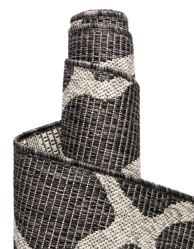 Charcoal Gray 4' 1 x 6' 1 Outdoor Safari Rectangle Area Rug Weather Resistant for Patio, Deck, Terrace, Balcony, Porch Animal Print Wildlife Nature Carpet for Sale at Rug Engine