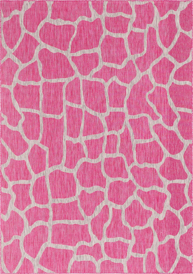 Magenta 7' 10 x 11' Outdoor Safari Rectangle Area Rug Weather Resistant for Patio, Deck, Terrace, Balcony, Porch Animal Print Wildlife Nature Carpet for Sale at Rug Engine