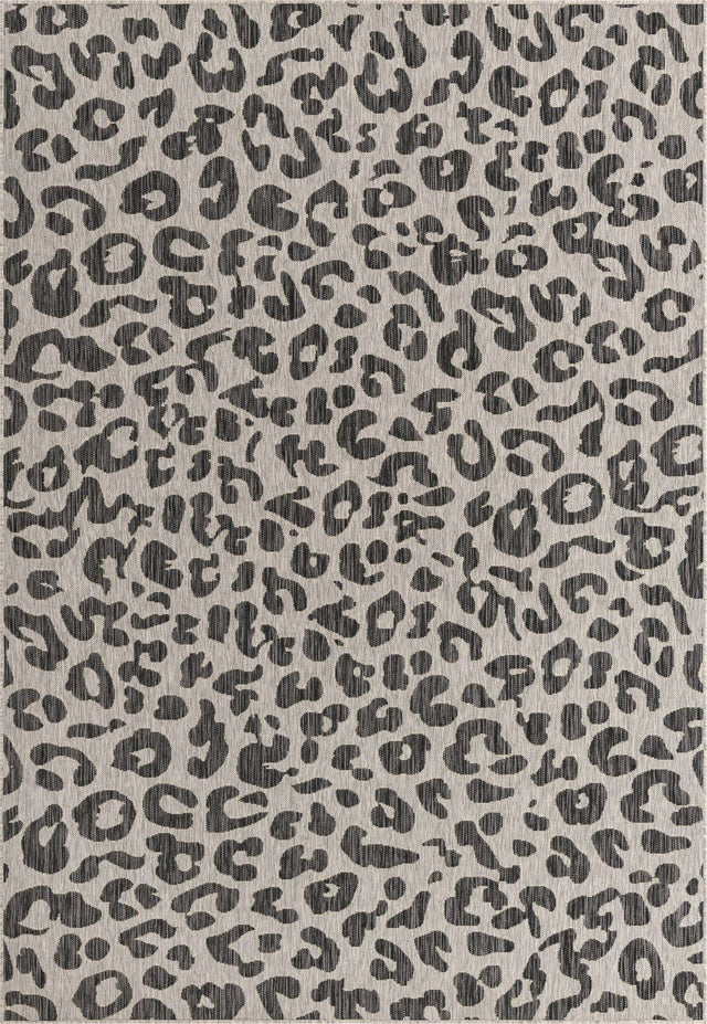 Light Gray 7' 1 x 10' Outdoor Safari Rectangle Area Rug Weather Resistant for Patio, Deck, Terrace, Balcony, Porch Animal Print Wildlife Nature Carpet for Sale at Rug Engine