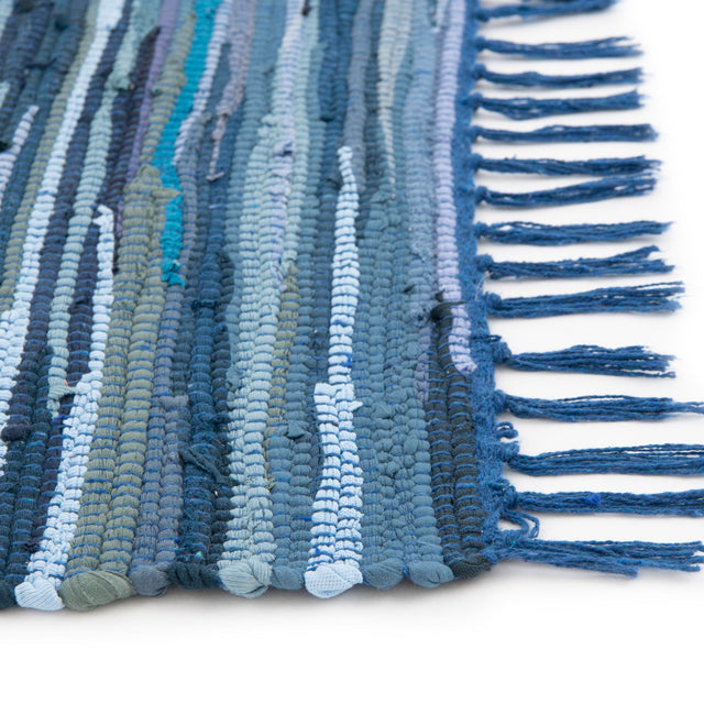 Navy Blue 8' x 10' Chindi Cotton Rectangle Area Rug Interior Design Home Decor Carpet Mat for Sale at Rug Engine